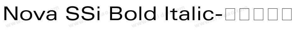 Nova SSi Bold Italic字体转换